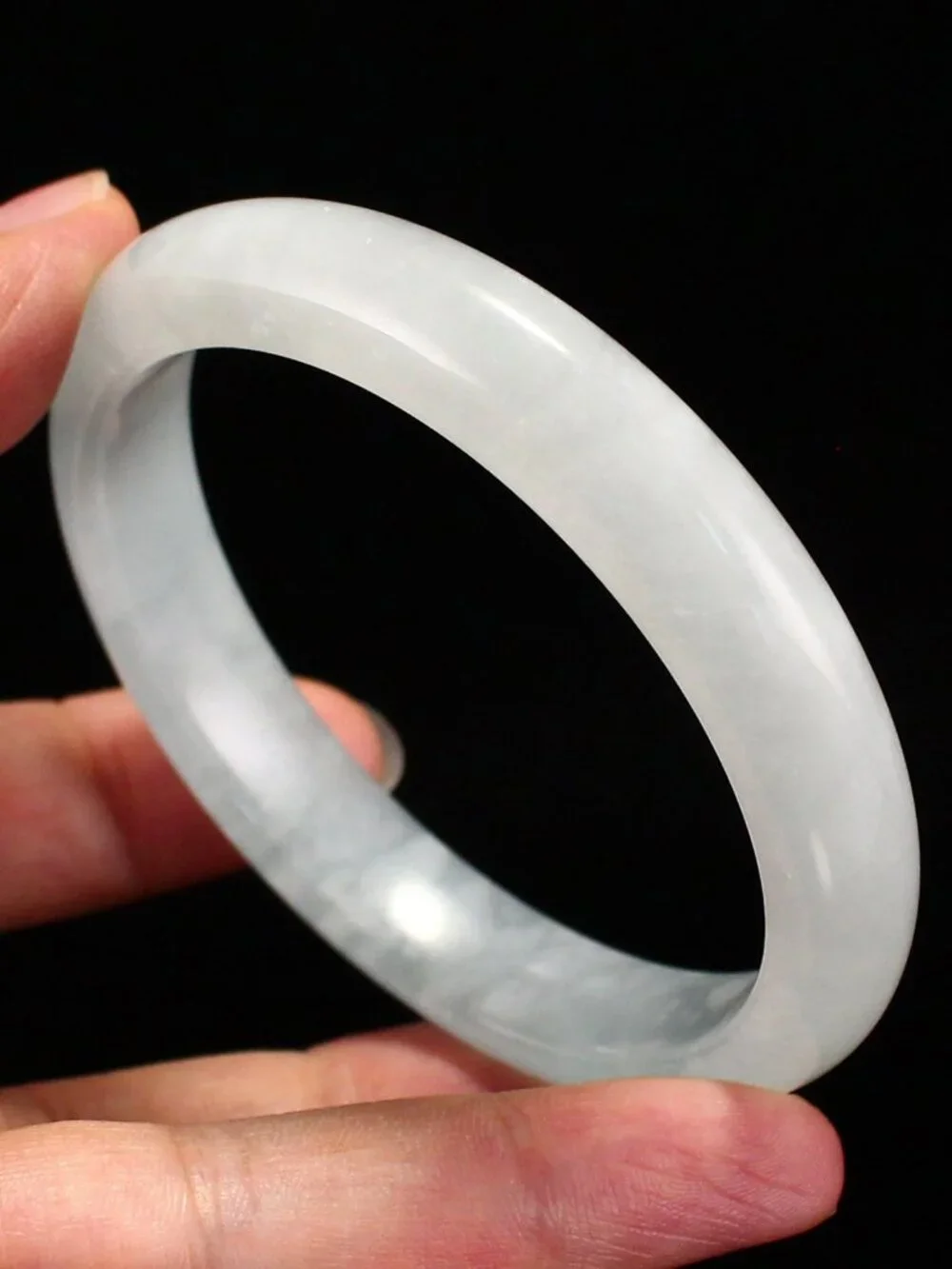 Natural Aquamarine Bangle Bracelet 38.66g 57mm ID Sky Blue White Cloud Certified